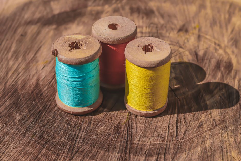 Embroidery thread colors and decorative stitching